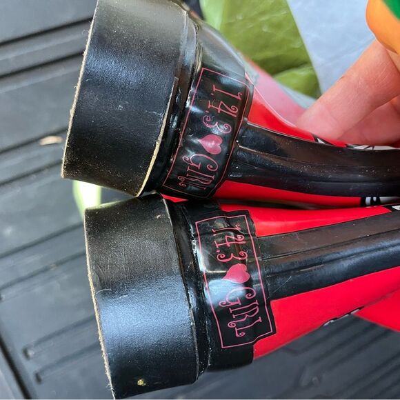 143 Girl Tall Rubber Waterproof Mud Farmer Field NC State Wolfpack Wolf Boots-8 - Picture 9 of 9